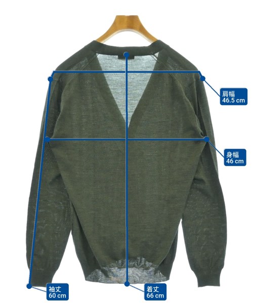 CESARE ATTOLINI（チェザレアットリーニ）カーディガン 緑 サイズ:48(L位) メンズ/2200619325268