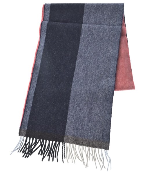 Seaward&Stearn(シワード＆スターン)マフラー 紺 サイズ:-/2200667484030