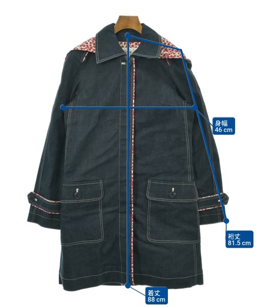 Rene（ルネ）ステンカラーコート 紺 サイズ:38(S位) レディース/2200624512011