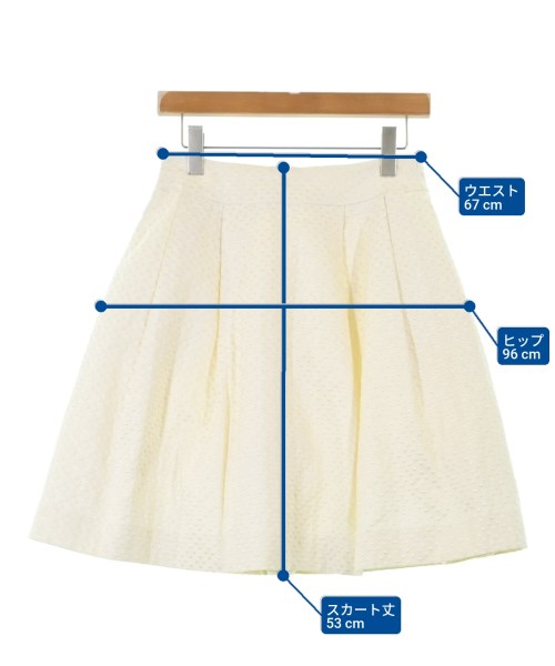 Rene（ルネ）ひざ丈スカート 白 サイズ:36(XS位) レディース/2200610096099