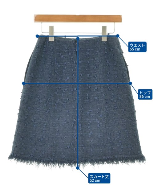 Rene（ルネ）ひざ丈スカート 紺 サイズ:34(XS位) レディース/2200610096105