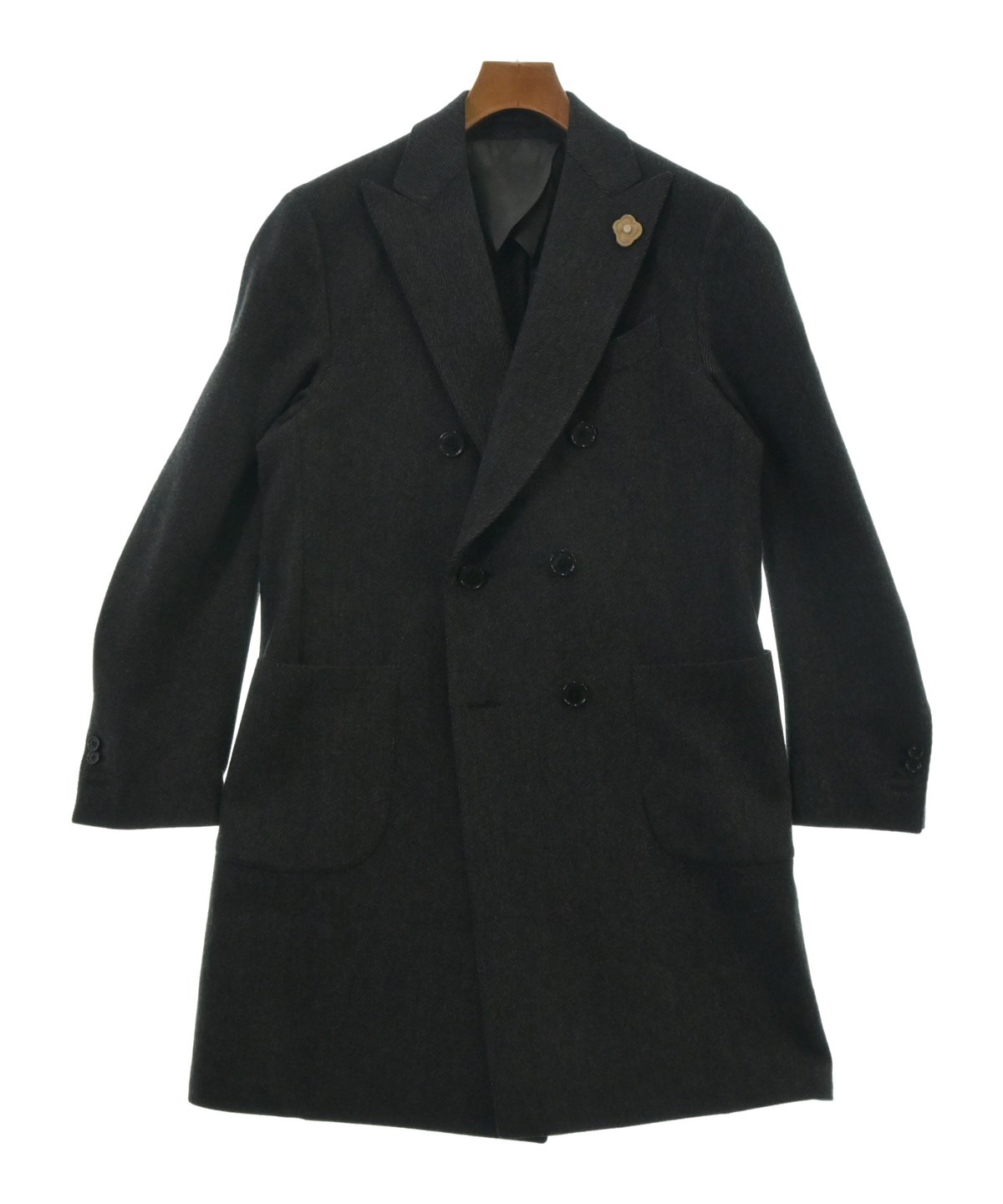 ラルディーニ　コートサイズ50 LARDINI（ラルディーニ）チェスターコート 黒 サイズ:50(XL位
