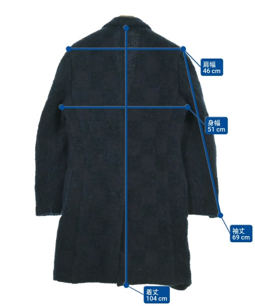 LARDINI（ラルディーニ）チェスターコート 紺 サイズ:48(L位) メンズ/2200644877039
