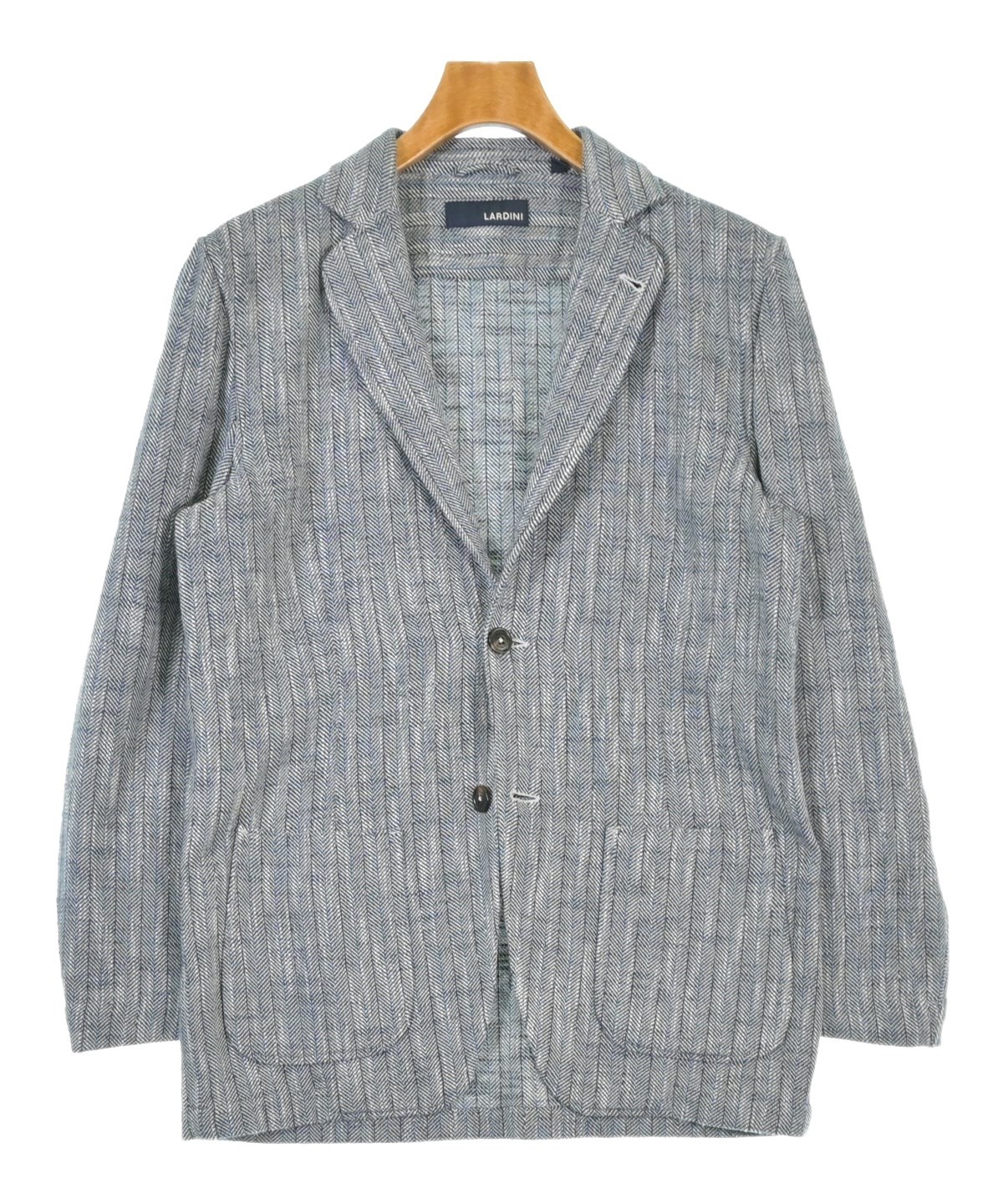 s*a様 ラルディーニ LARDINI コットン カジュアル ジャケット xxs LARDINI（ラルディーニ）カジュアルジャケット 黒 サイズ:S メンズ