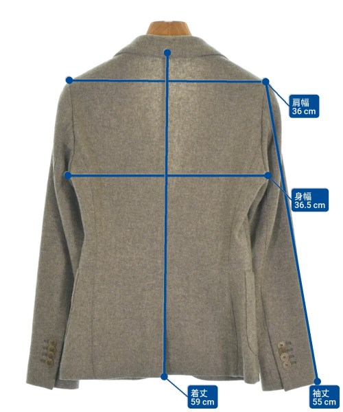 LARDINI（ラルディーニ）テーラードジャケット 茶 サイズ:36(XS位) レディース/2200655567349