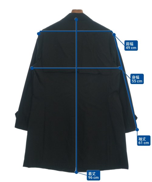 LARDINI（ラルディーニ）ステンカラーコート 黒 サイズ:50(XL位) メンズ/2200638702149