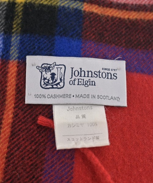 Johnstons（ジョンストンズ）マフラー 赤 サイズ:- レディース/2200670856015