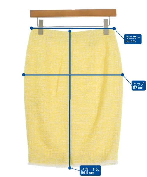 AKRIS punto（アクリス　プント）ひざ丈スカート 黄 サイズ:42(M位) レディース/2200646205113