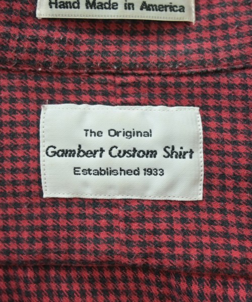 GAMBERT CUSTOM SHIRTS（ギャンバートカスタムシャツ）カジュアルシャツ 赤 サイズ:S メンズ/2200644359023