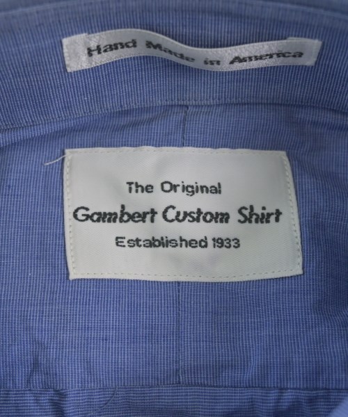 GAMBERT CUSTOM SHIRTS（ギャンバートカスタムシャツ）カジュアルシャツ 青 サイズ:M メンズ/2200661276068