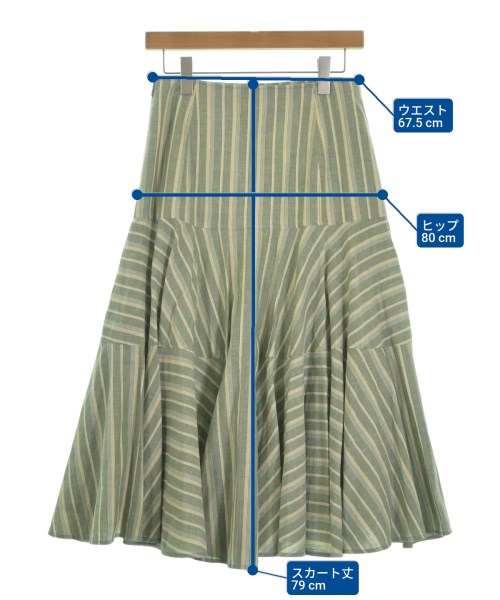 ADEAM（アデアム）ロング・マキシ丈スカート 緑 サイズ:2(M位) レディース/2200668746090