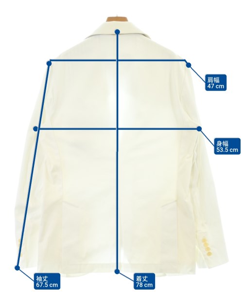 LIVERANO&LIVERANO（レベラーノ＆レベラーノ）カジュアルジャケット 白 サイズ:50(XL位) メンズ/2200638673029