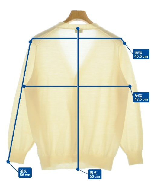 LIVERANO&LIVERANO（レベラーノ＆レベラーノ）カーディガン 黄 サイズ:50(XL位) メンズ/2200680332066