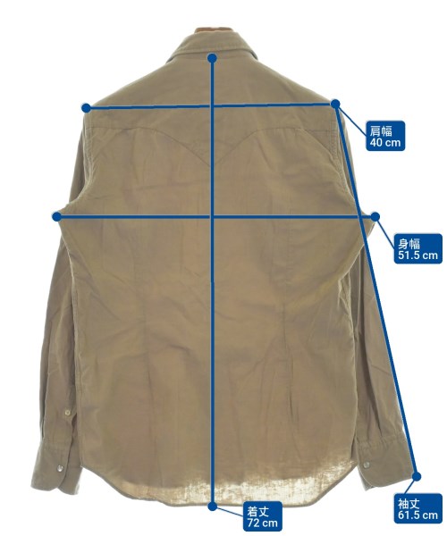 Bevilacqua（ベビラクア）カジュアルシャツ ベージュ サイズ:S メンズ/2200647313084