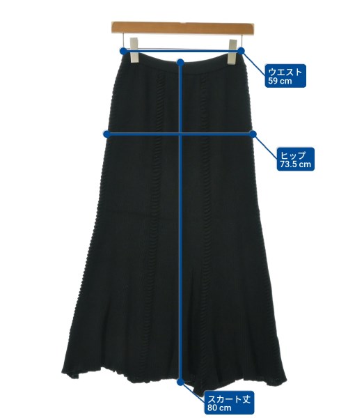 HIROKO KOSHINO（ヒロコ　コシノ）ロング・マキシ丈スカート 黒 サイズ:9(M位) レディース/2200612119468