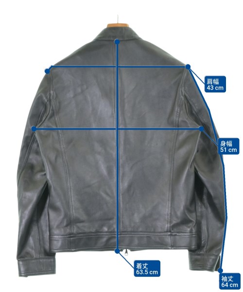 EMMETI（エンメティ）ライダース 黒 サイズ:46(M位) メンズ/2200622920016