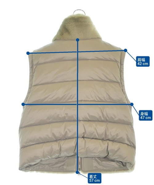 EMMETI（エンメティ）ダウンジャケット/ダウンベスト ベージュ サイズ:38(S位) レディース/2200622045160