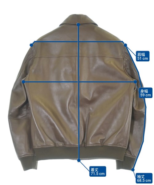 EMMETI（エンメティ）ライダース 茶 サイズ:50(XL位) メンズ/2200622046143