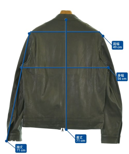 EMMETI（エンメティ）ライダース 茶 サイズ:50(XL位) メンズ/2200633858483