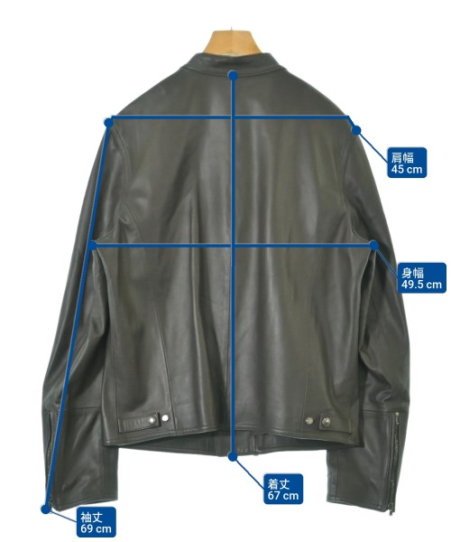 EMMETI（エンメティ）ライダース 茶 サイズ:50(XL位) メンズ/2200633859893