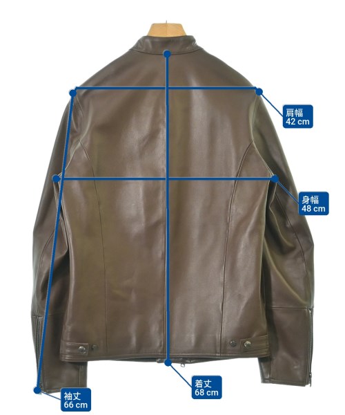 EMMETI（エンメティ）ライダース 茶 サイズ:48(L位) メンズ/2200632708222