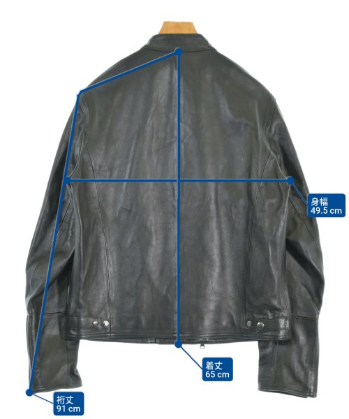 EMMETI（エンメティ）ライダース 黒 サイズ:52(XXL位) メンズ/2200672629051