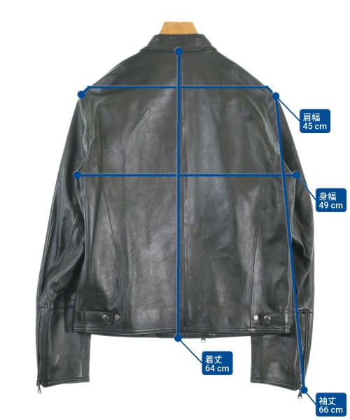 EMMETI（エンメティ）ライダース 黒 サイズ:50(XL位) メンズ/2200672629068