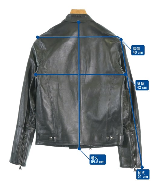 EMMETI（エンメティ）ライダース 黒 サイズ:42(XS位) メンズ/2200672629143