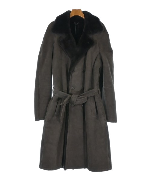 EMMETI(エンメティ)ムートンコート 茶 サイズ:48(L位)/2200644651011