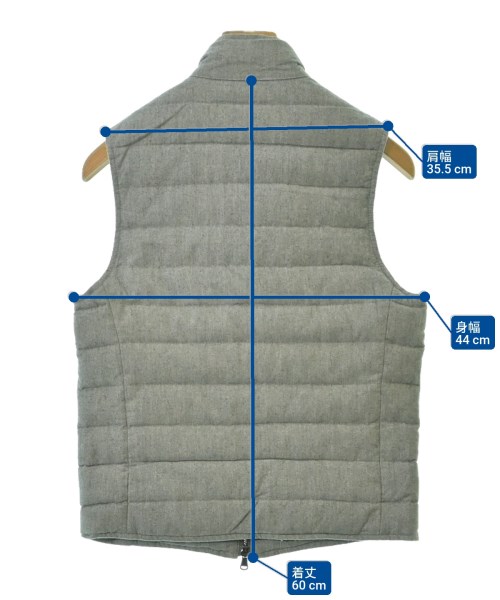 EMMETI（エンメティ）ダウンジャケット/ダウンベスト グレー サイズ:44(S位) メンズ/2200647258019