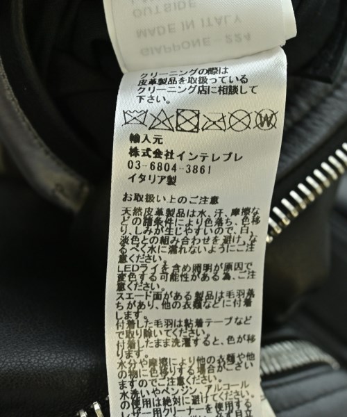 EMMETI（エンメティ）ライダース 黒 サイズ:46(M位) メンズ/2200695156596