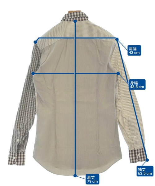 Salvatore Piccolo（サルバトーレピッコロ）カジュアルシャツ 茶 サイズ:37(XS位) メンズ/2200661276051