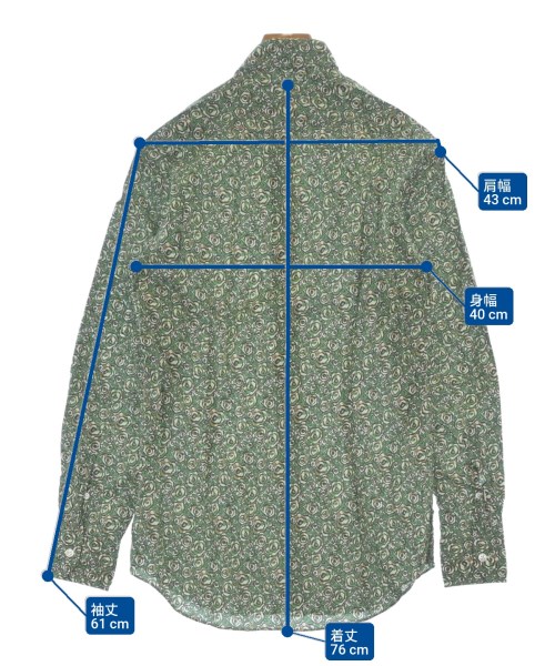 Salvatore Piccolo（サルバトーレピッコロ）カジュアルシャツ 緑 サイズ:37(XS位) メンズ/2200661276105