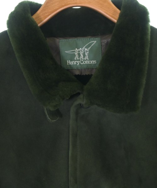 Henry Cotton's（ヘンリーコットンズ）ムートンコート 緑 サイズ:M メンズ/2200623523025