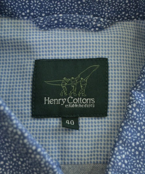 Henry Cotton's（ヘンリーコットンズ）カジュアルシャツ 青 サイズ:40(L位) メンズ/2200726541124