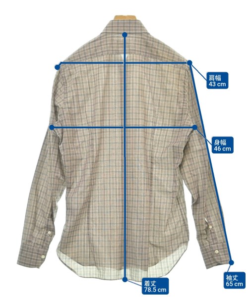 Maria Santangelo（マリアサンタンジェロ）カジュアルシャツ 茶 サイズ:39(M位) メンズ/2200618529117