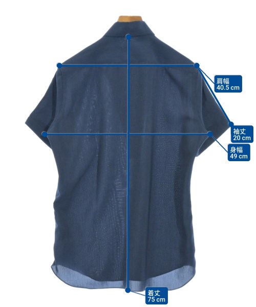 Maria Santangelo（マリアサンタンジェロ）カジュアルシャツ 紺 サイズ:38(S位) メンズ/2200679569121