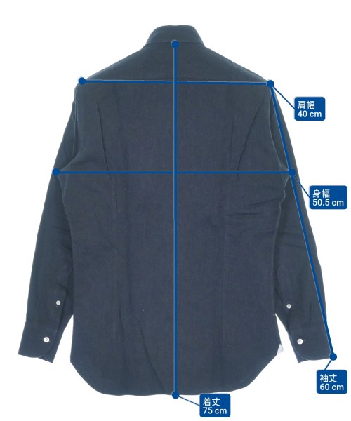 Maria Santangelo（マリアサンタンジェロ）カジュアルシャツ 紺 サイズ:38(S位) メンズ/2200675375054