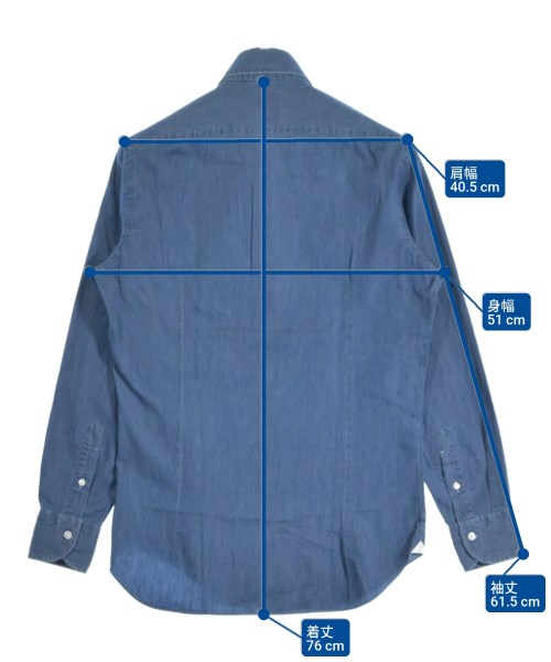 Maria Santangelo（マリアサンタンジェロ）カジュアルシャツ 青 サイズ:S メンズ/2200662262022