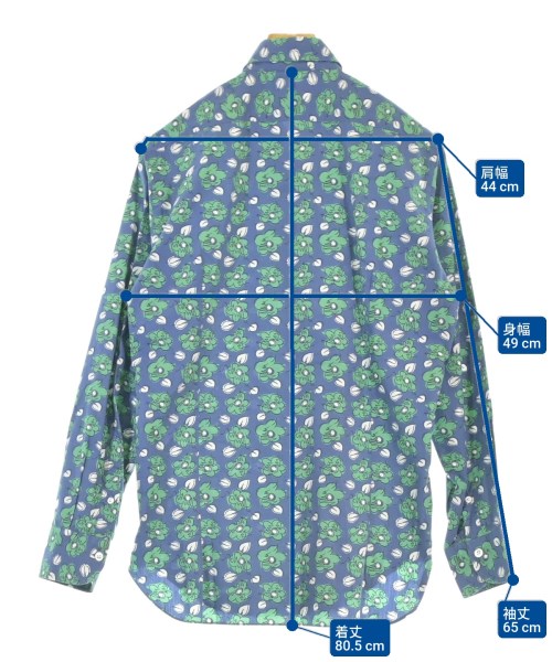 Maria Santangelo（マリアサンタンジェロ）カジュアルシャツ 青 サイズ:L メンズ/2200670043170