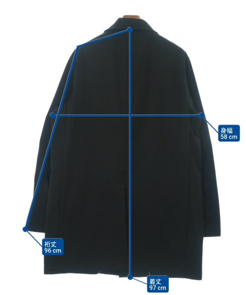 MooRER（ムーレー）ステンカラーコート 黒 サイズ:56(XXL位) メンズ/2200671315047