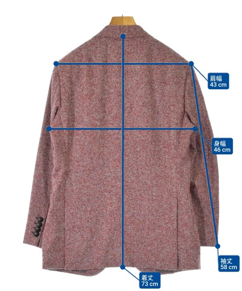 CARUSO（カルーゾ）テーラードジャケット 赤 サイズ:46(M位) メンズ/2200625715015