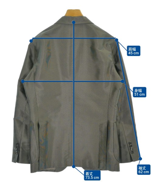 TETSU.s.p.a（テツ　エスピーエー）テーラードジャケット グレー サイズ:50(XL位) メンズ/2200673428011