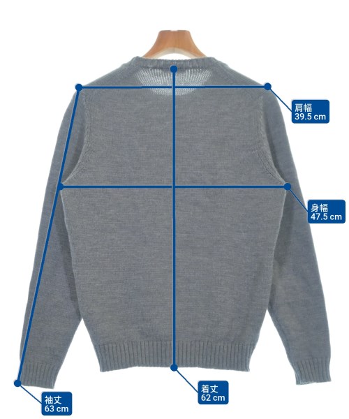 ZANONE（ザノーネ）ニット・セーター グレー サイズ:48(L位) メンズ/2200628125262