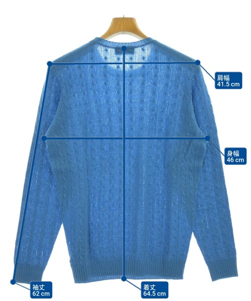 ZANONE（ザノーネ）ニット・セーター 青 サイズ:48(L位) メンズ/2200633410056