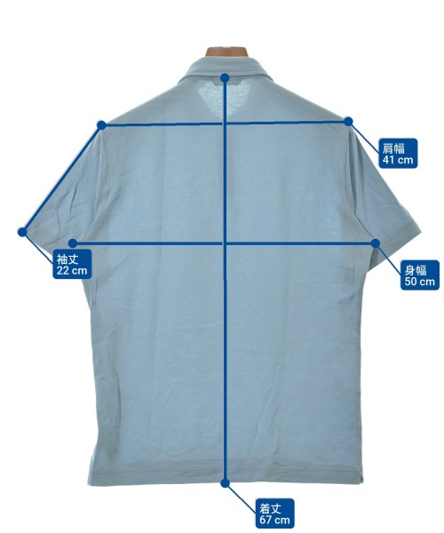 ZANONE（ザノーネ）ポロシャツ 青 サイズ:48(L位) メンズ/2200647835234