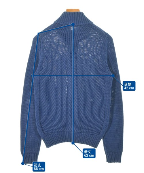ZANONE（ザノーネ）カーディガン 青 サイズ:44(S位) メンズ/2200671366056