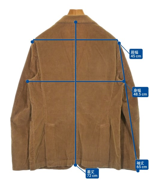 BARENA（バレナ）テーラードジャケット 茶 サイズ:48(L位) メンズ/2200634799013