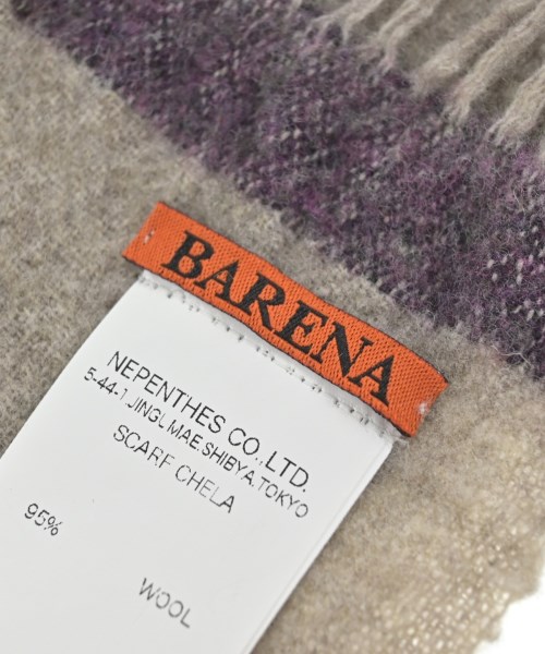 BARENA（バレナ）マフラー ベージュ サイズ:- メンズ/2200630693049