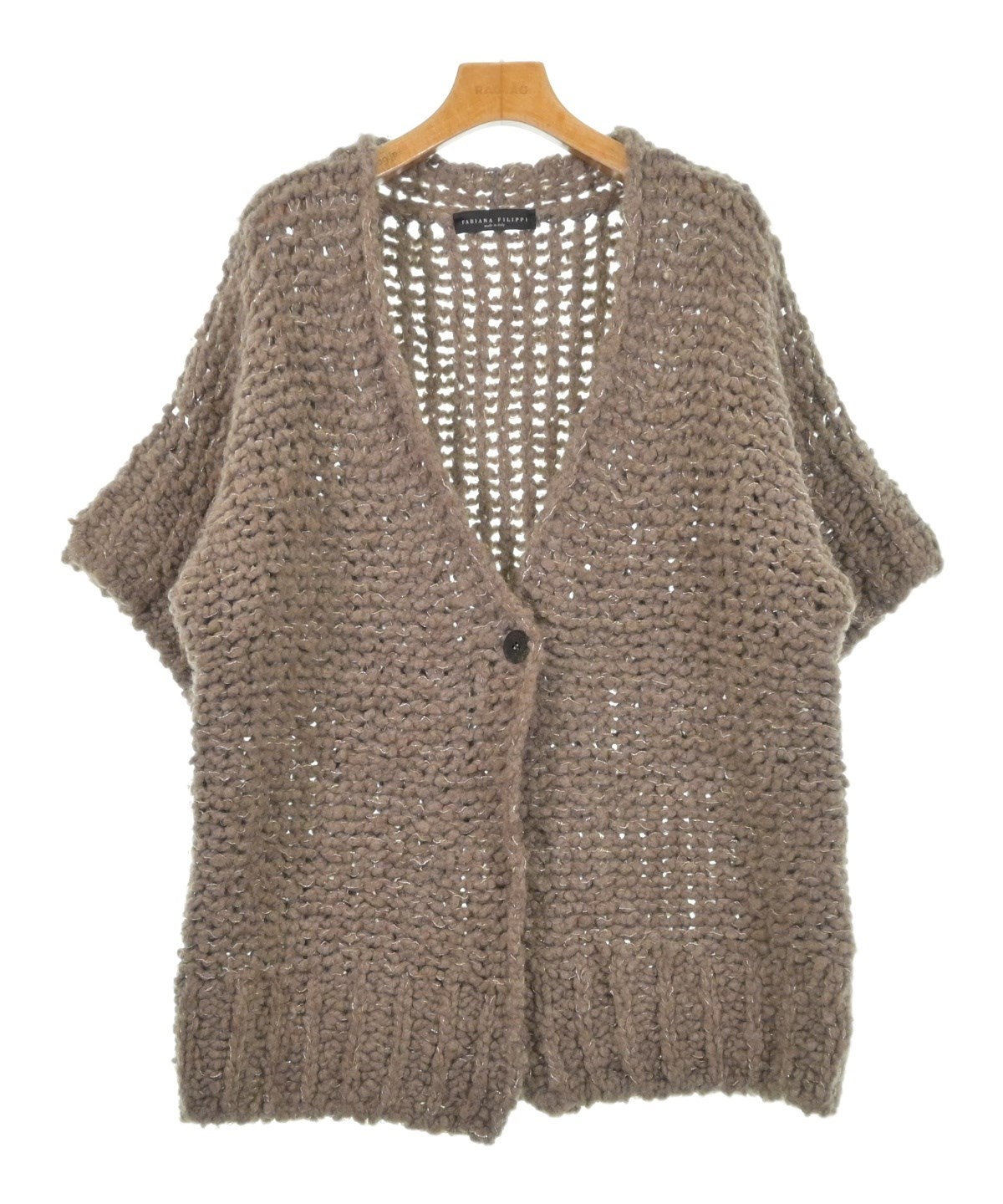 ★★FABIANA FILIPPIのオシャレなベスト新品同様★★ FABIANA FILIPPI（ファビアナフィリッピ）ベスト 茶 サイズ:36(XS位